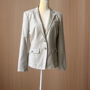 Banana Republic Women's Blazer Jacket Size 14 Stretch Tan